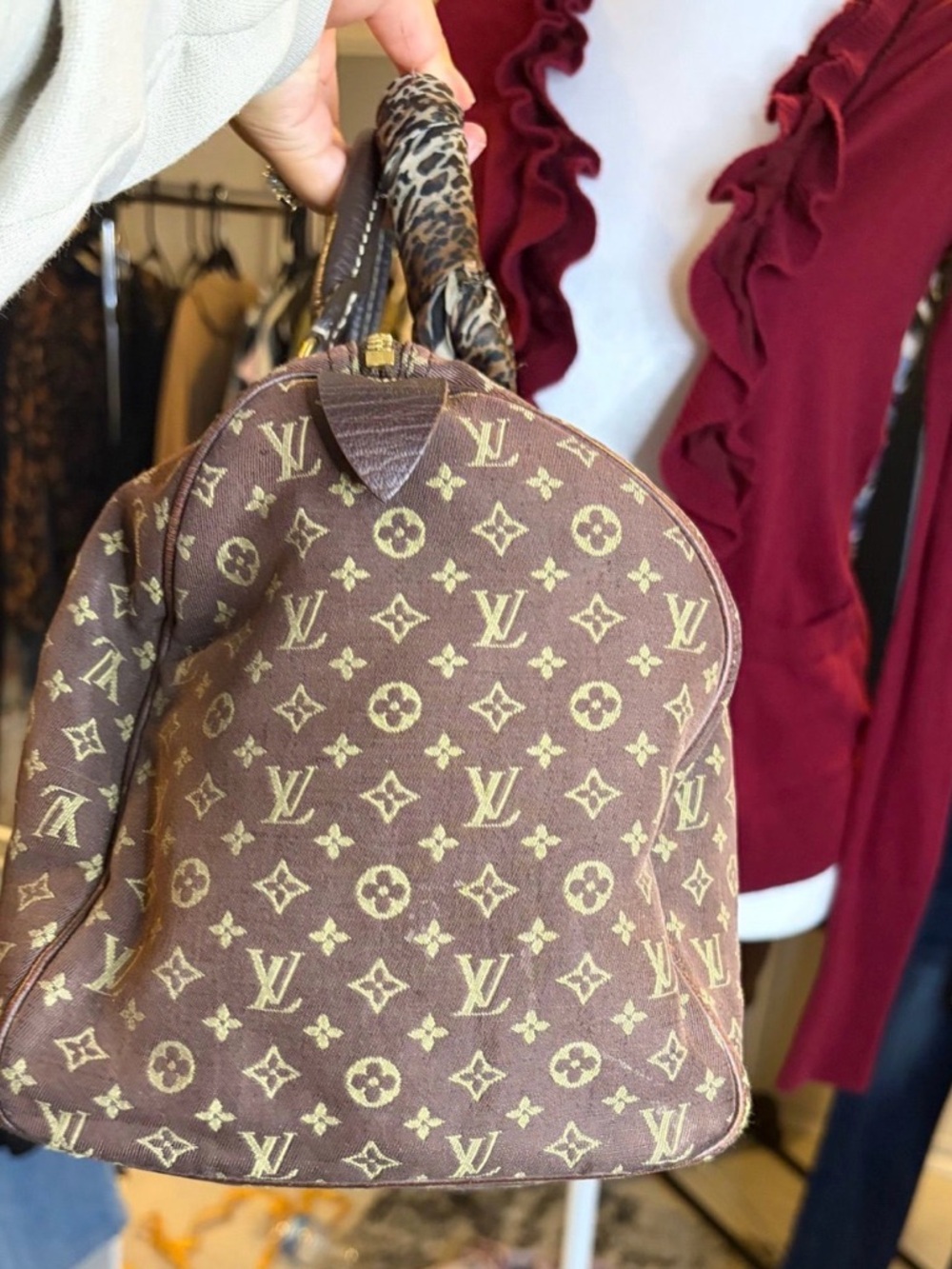 Louis Vuitton Brown Monogram speedy 30 Mini Lin